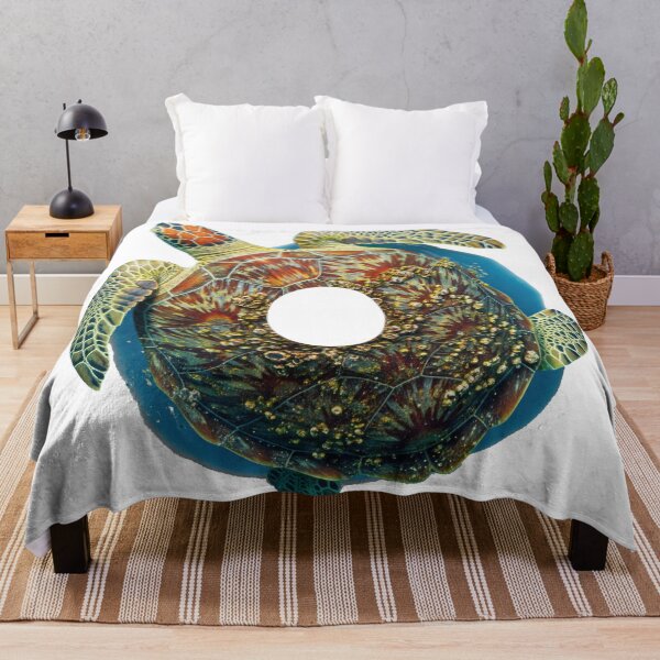 Item preview, white Realistic Green Sea Turtle Ocean Wildlife Portrait designed and sold by zoughlal.