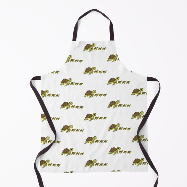 Item preview, white Mother and Baby Sea Turtles Swimming Family Line designed and sold by zoughlal.