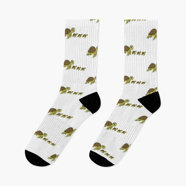 Item preview, white Mother and Baby Sea Turtles Swimming Family Line designed and sold by zoughlal.