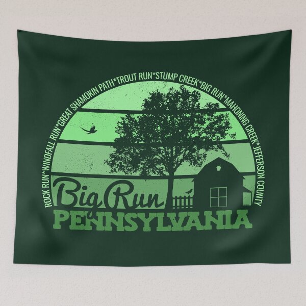 Item preview, Big Run Pennsylvania Sunset Retro Vintage Local Pride Logo designed and sold by CRHPOD20.