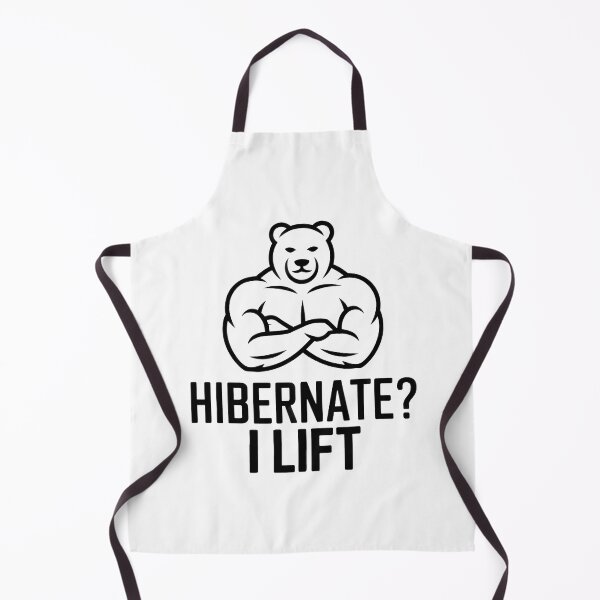Item preview, Hibernate I Lift – Winter Gym Line Art Fitness Humor designed and sold by WSPrintCrafter.