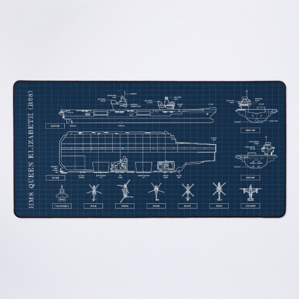 Item preview, HMS Queen Elizabeth (R08) (Navy Blueprint) designed and sold by BGALAXY.