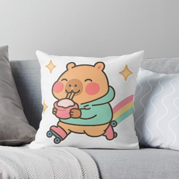 Item preview, Kawaii Capybara, Kawaii Capybara Roller Skating designed and sold by graphic-genie.