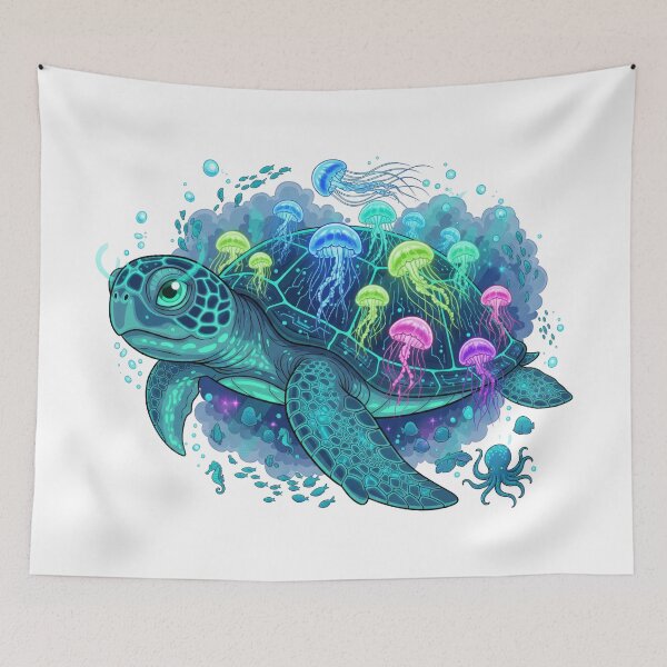 Item preview, white Mosaic Tile Japanese Wave Pattern Turtle designed and sold by zoughlal.