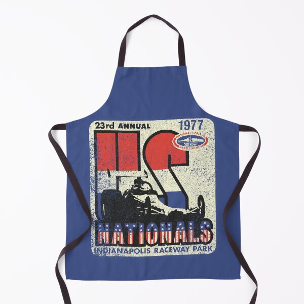 Item preview, 1977 23rd Annual US Nationals drag racing championships - gnarly, burnout, worn print designed and sold by retropetrol.