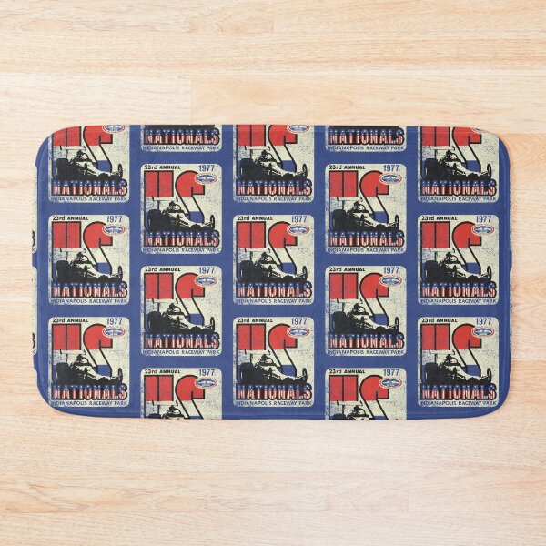 Item preview, 1977 23rd Annual US Nationals drag racing championships - gnarly, burnout, worn print designed and sold by retropetrol.