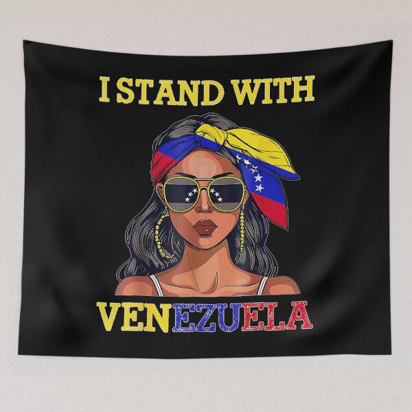 Item preview, I Stand With Venezuela Vintage Flag Support designed and sold by puzchresta.
