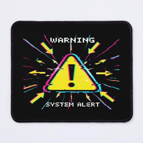 Item preview, System Alert Warning - Neon Glitch Hazard Symbol designed and sold by Dakson Design - Fantasy Art.