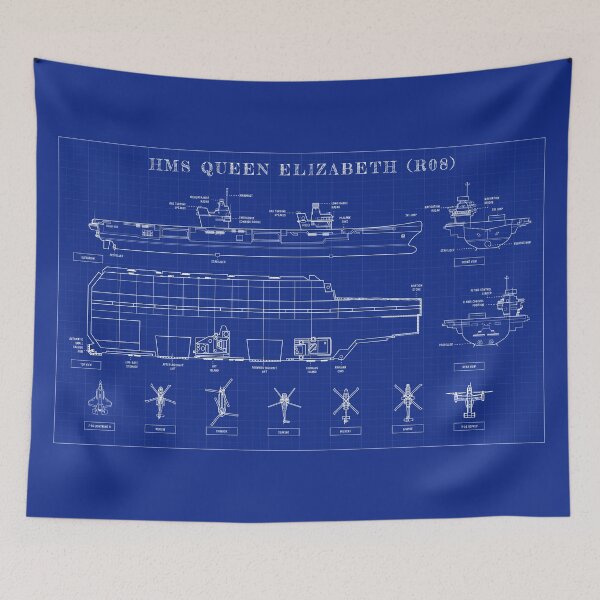 Item preview, HMS Queen Elizabeth (R08) (Blueprint) designed and sold by BGALAXY.