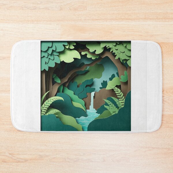 Item preview, Tropical Forest Paper-Cut Illustration designed and sold by Wonderful Designs.