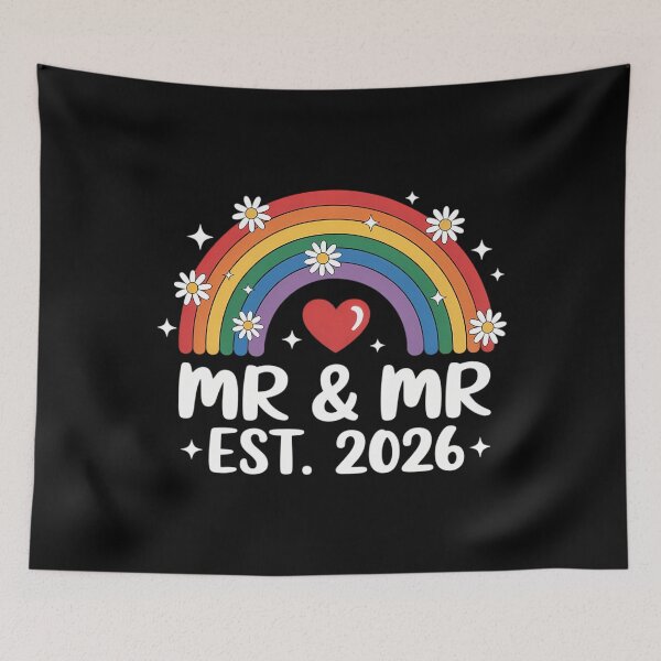 Item preview, Just Married LGBT Lesbian Wedding Mr & Mr Est.2026 designed and sold by lilensgavadur.