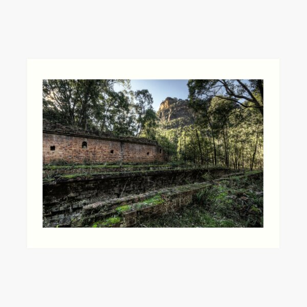 Sandstone Cliffs and Ruins - Newnes - Wollemi National Park, NSW Art Print