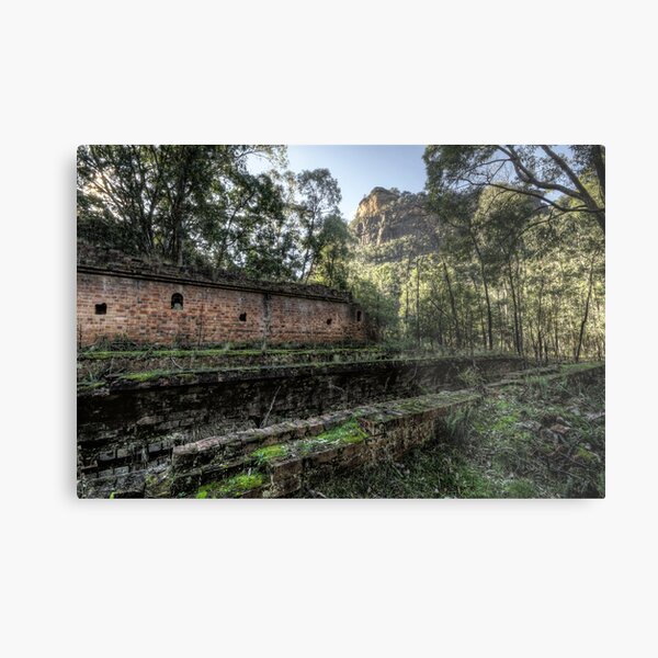 Sandstone Cliffs and Ruins - Newnes - Wollemi National Park, NSW Metal Print