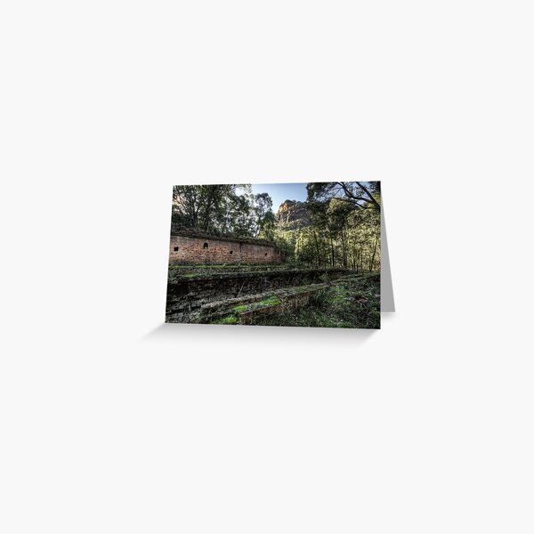 Sandstone Cliffs and Ruins - Newnes - Wollemi National Park, NSW Greeting Card