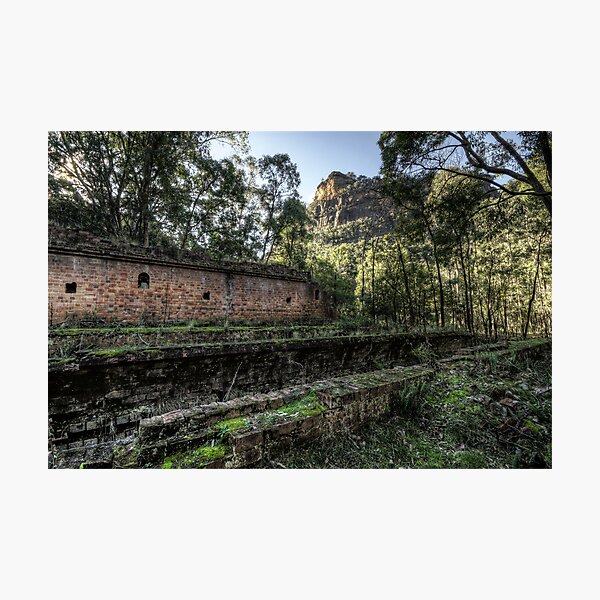 Sandstone Cliffs and Ruins - Newnes - Wollemi National Park, NSW Photographic Print