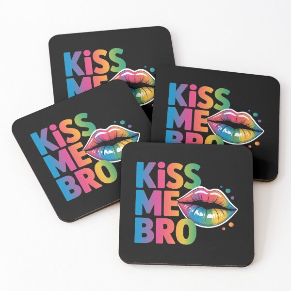 Item preview, Kiss Me Bro - Funny Gay Rainbow Lips LGBTQ Pride CSD Men designed and sold by lilensgavadur.