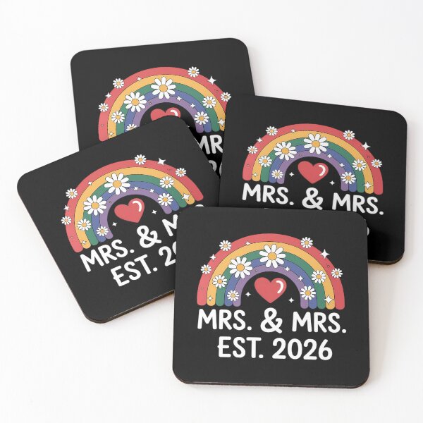 Item preview, Just Married LGBT Lesbian Wedding Mrs & Mrs Est.2026 designed and sold by lilensgavadur.