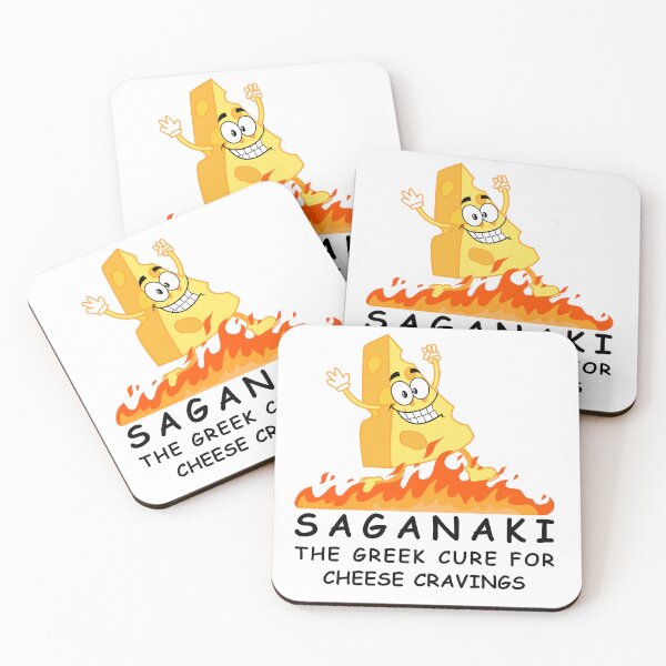 Item preview, Saganaki  - Greece greek food funny design designed and sold by wholigans.