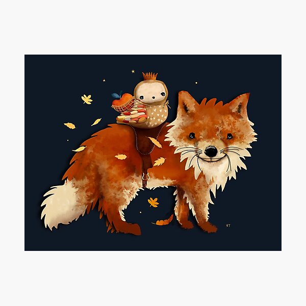 Owl Queen and Faraway Fox Photographic Print