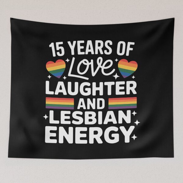 Item preview, Lesbian 15th Wedding Anniversary 15 Year Of Love LGBT Couple designed and sold by lilensgavadur.