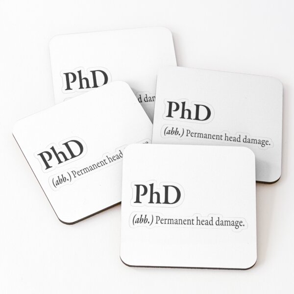 Item preview, Funny PhD Meaning Permanent Head Damage - Graduate School Humor designed and sold by JossDesign15.