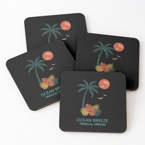 Item preview, Tropical Twilight – Palm Tree & Bats designed and sold by Dogandesighn.