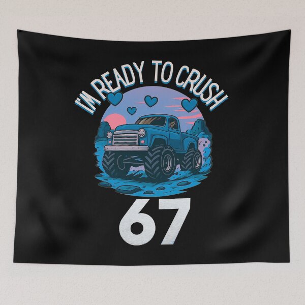 Item preview, I'm Ready to Crush 67 Hearts Retro Illustration  designed and sold by StaticMood.