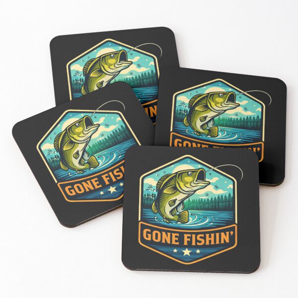 Item preview, Gone Fishin’ – Retro Fishing Badge Design designed and sold by Rag-Dog.