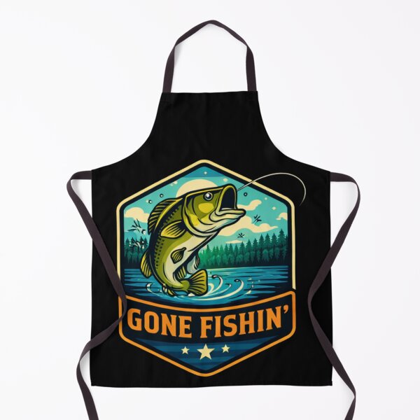 Item preview, Gone Fishin’ – Retro Fishing Badge Design designed and sold by Rag-Dog.
