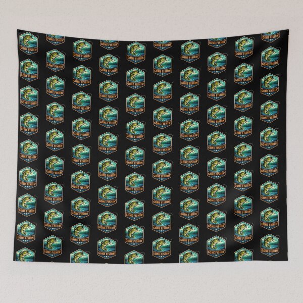 Item preview, Gone Fishin’ – Retro Fishing Badge Design designed and sold by Rag-Dog.
