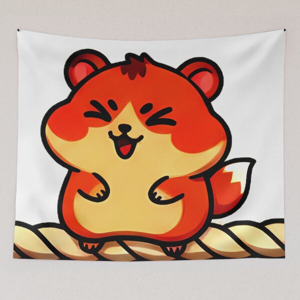 Item preview, Rope Giggles: Chibi Hamster in Red & Cream designed and sold by meesub.