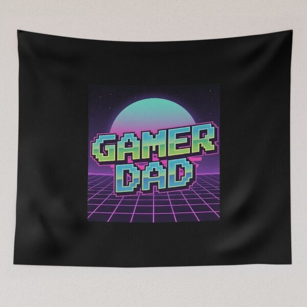 Item preview, Gamer Dad - Neon Arcade 8-Bit Nostalgia designed and sold by Kalit Designs.