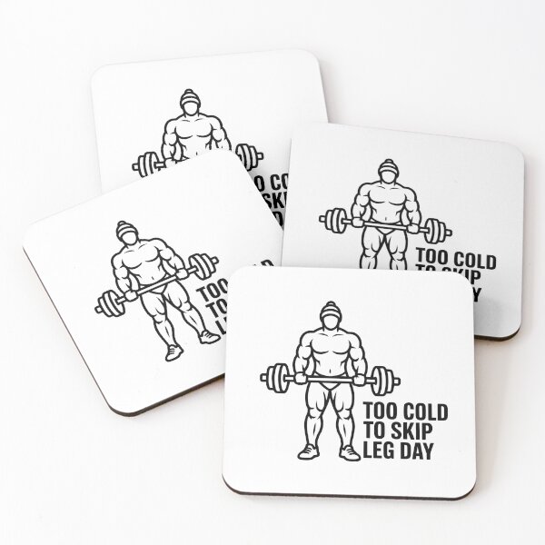 Item preview, Too Cold To Skip Leg Day – Winter Gym Line Art Fitness Humor designed and sold by WSPrintCrafter.