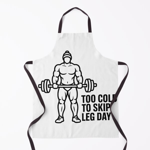 Item preview, Too Cold To Skip Leg Day – Winter Gym Line Art Fitness Humor designed and sold by WSPrintCrafter.