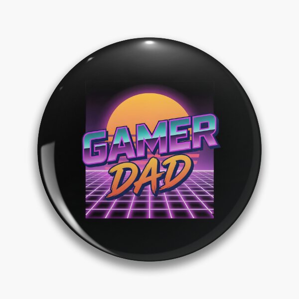 Item preview, Gamer Dad - Vintage Vaporwave Sunset & Grid designed and sold by Kalit Designs.