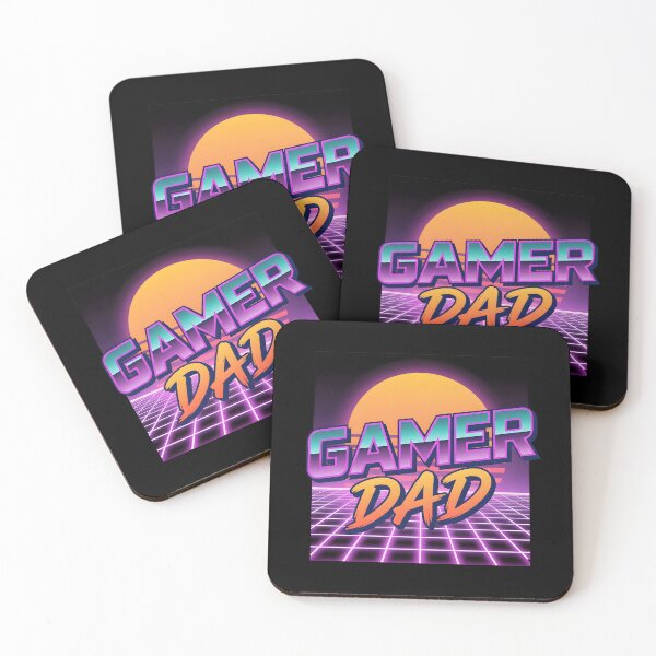 Item preview, Gamer Dad - Vintage Vaporwave Sunset & Grid designed and sold by Kalit Designs.