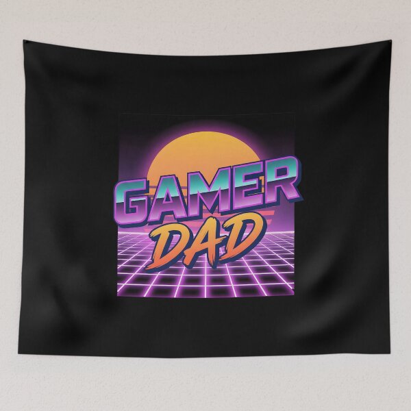 Item preview, Gamer Dad - Vintage Vaporwave Sunset & Grid designed and sold by Kalit Designs.