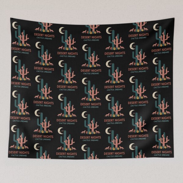 Item preview, Desert Nights – Cactus, Foxes & Moonlight designed and sold by Dogandesighn.