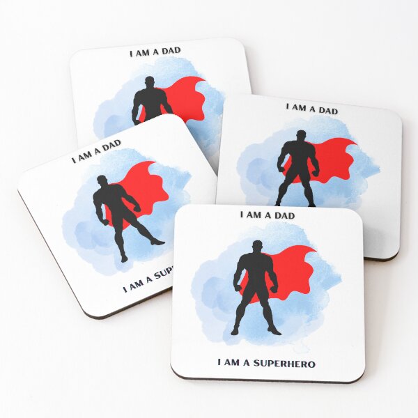 Item preview, Superhero Dad with Bold Red Cape designed and sold by ChillModeOn.