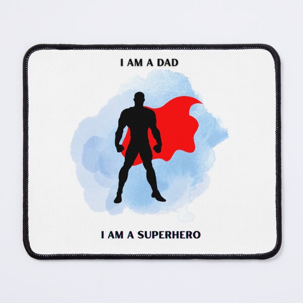 Item preview, Superhero Dad with Bold Red Cape designed and sold by ChillModeOn.