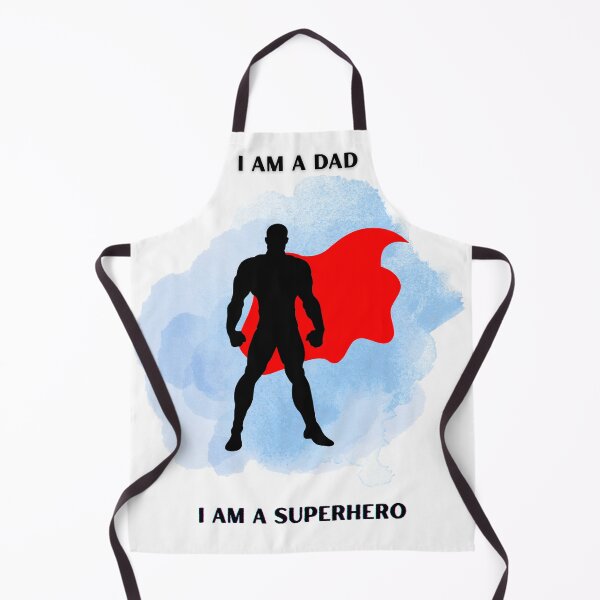 Item preview, Superhero Dad with Bold Red Cape designed and sold by ChillModeOn.