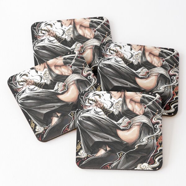 Item preview, Black Haired Stealth Captain Wasp Assassin Suzumebachi Bankai Jakuho Raikoben Second Division Fan Art Portrait Illustration Poster T-Shirt Sticker Print Gift designed and sold by Senpaiwaves.