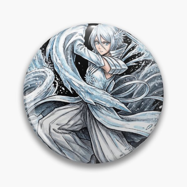 Item preview, White Haired Ice Princess Bankai Sode no Shirayuki Absolute Zero Dance Tsukishiro Fan Art Portrait Illustration Poster T-Shirt Sticker Print Gift designed and sold by Senpaiwaves.