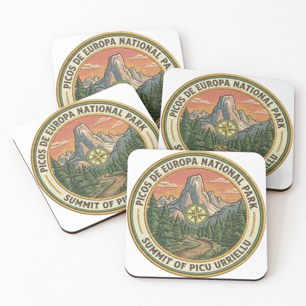 Item preview, Picos de Europa Picu Urriellu Retro Summit Badge designed and sold by AURA Vibes.