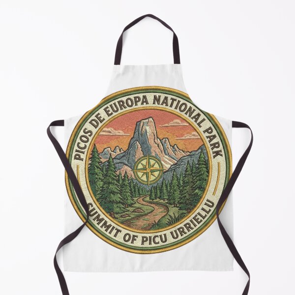 Item preview, Picos de Europa Picu Urriellu Retro Summit Badge designed and sold by AURA Vibes.