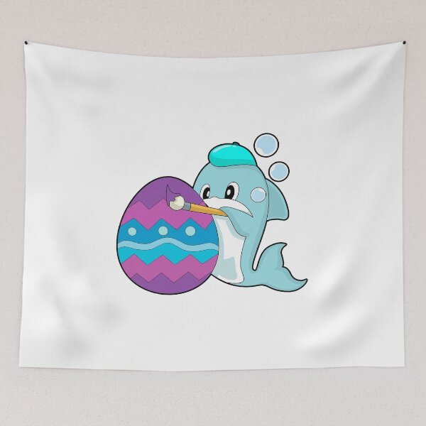 Item preview, Dolphin Easter Painting designed and sold by Snabdesign84.