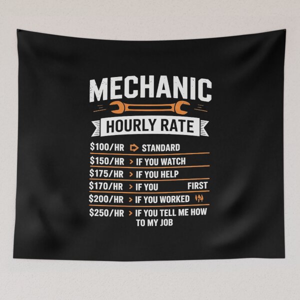 Item preview, Funny Mechanic - Hourly Rate - Future Mechanic  designed and sold by KotexTemu.