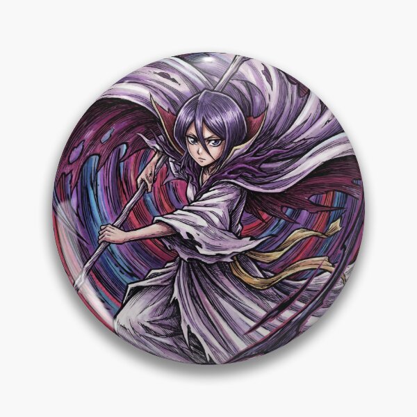 Item preview, Title: Dark Rukia Hollow Mask Dark Haired Ice Princess Bankai Absolute Zero Tsukishiro Fan Art Portrait Poster T-Shirt Sticker Print Gift designed and sold by Senpaiwaves.