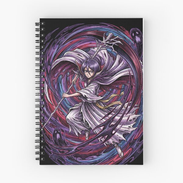 Item preview, Title: Dark Rukia Hollow Mask Dark Haired Ice Princess Bankai Absolute Zero Tsukishiro Fan Art Portrait Poster T-Shirt Sticker Print Gift designed and sold by Senpaiwaves.