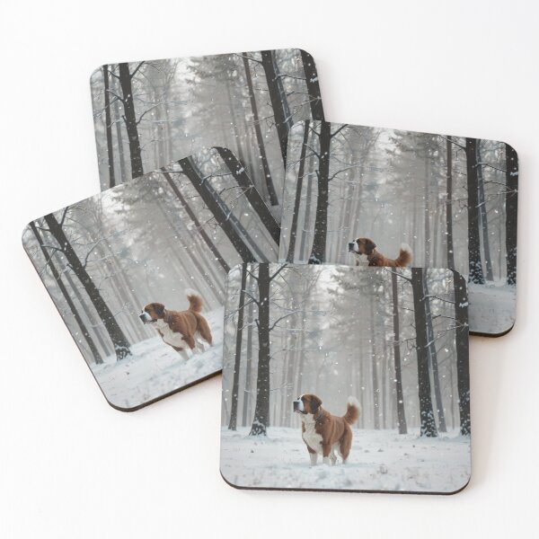 Item preview, Minimal St Bernard Winter Landscape designed and sold by NeatThingLover.